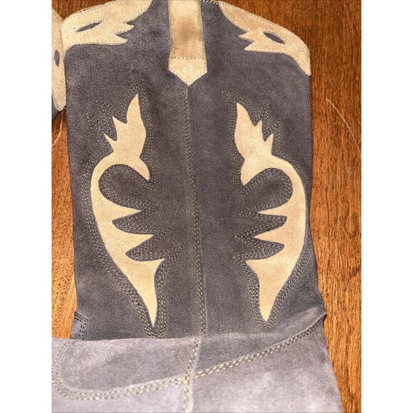 Oak Tree Farms Cowboy Boots Women’s 7.5 Brown Suede - Picture 2 of 6